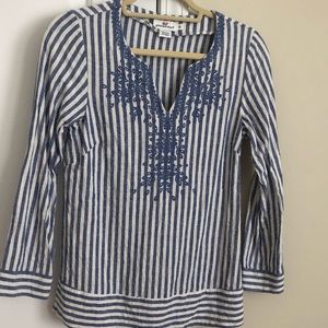 Vineyard Vines Linen Tunic w/ Embroidered Details